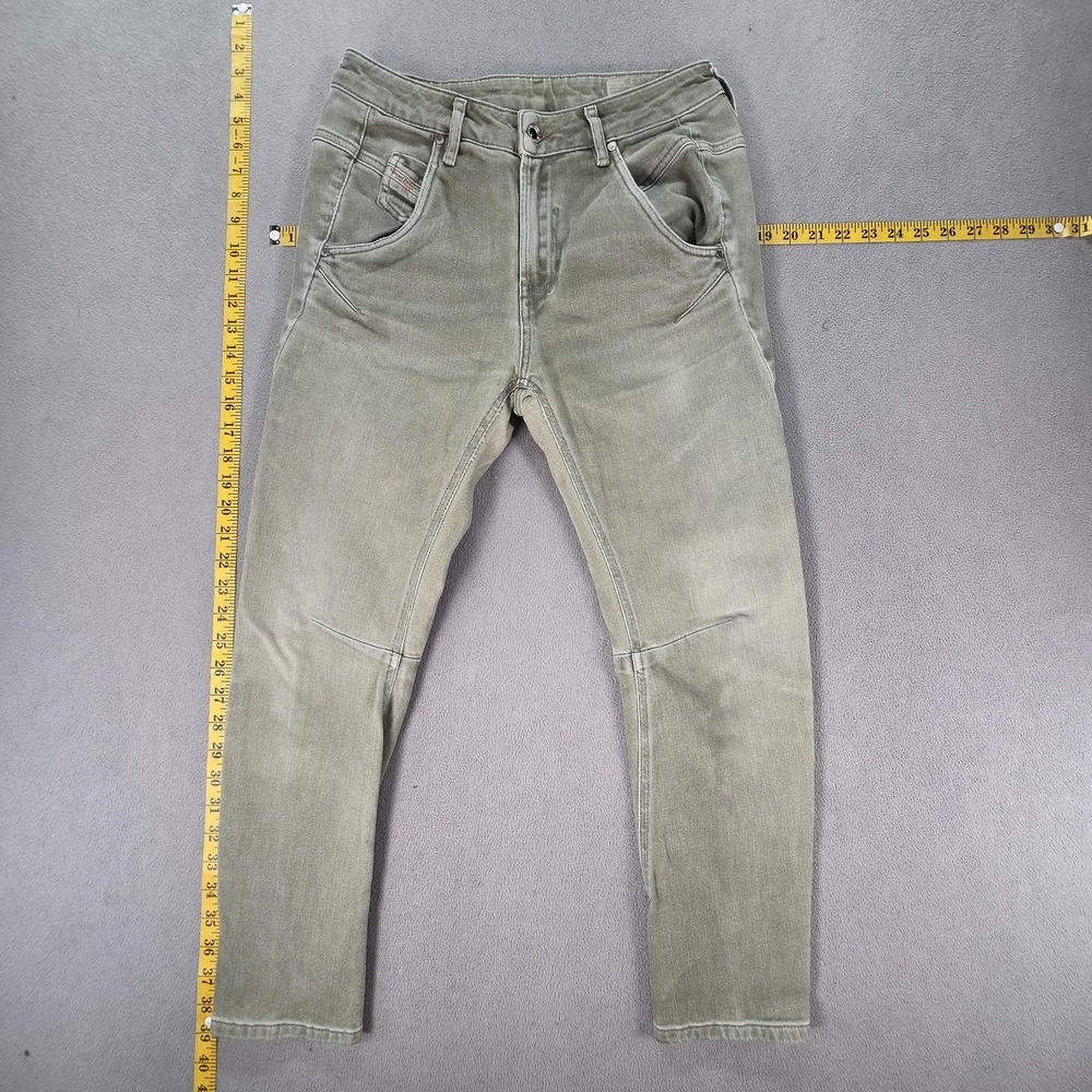 Diesel Fayza‎ Jeans Womens 25 Green Relaxed Boyfriend Low Waist 0856Y